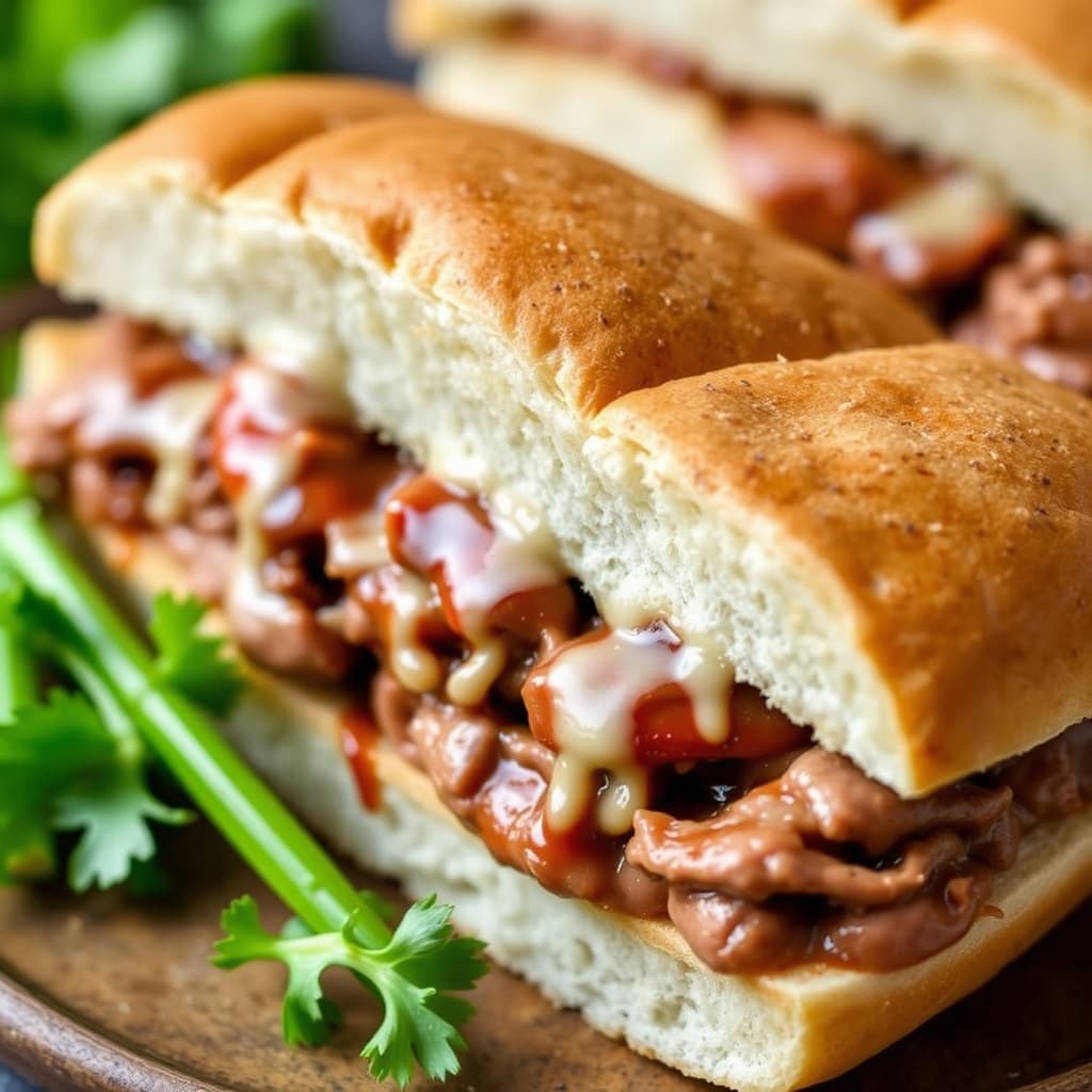 Fuktige franske dip-sandwicher