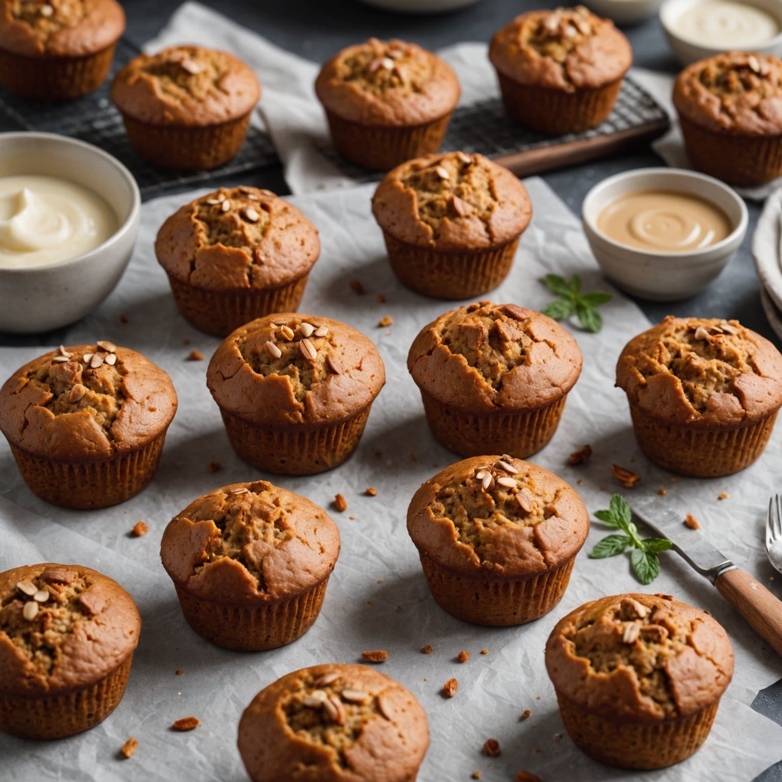 Fullkorns-søtpotetmuffins