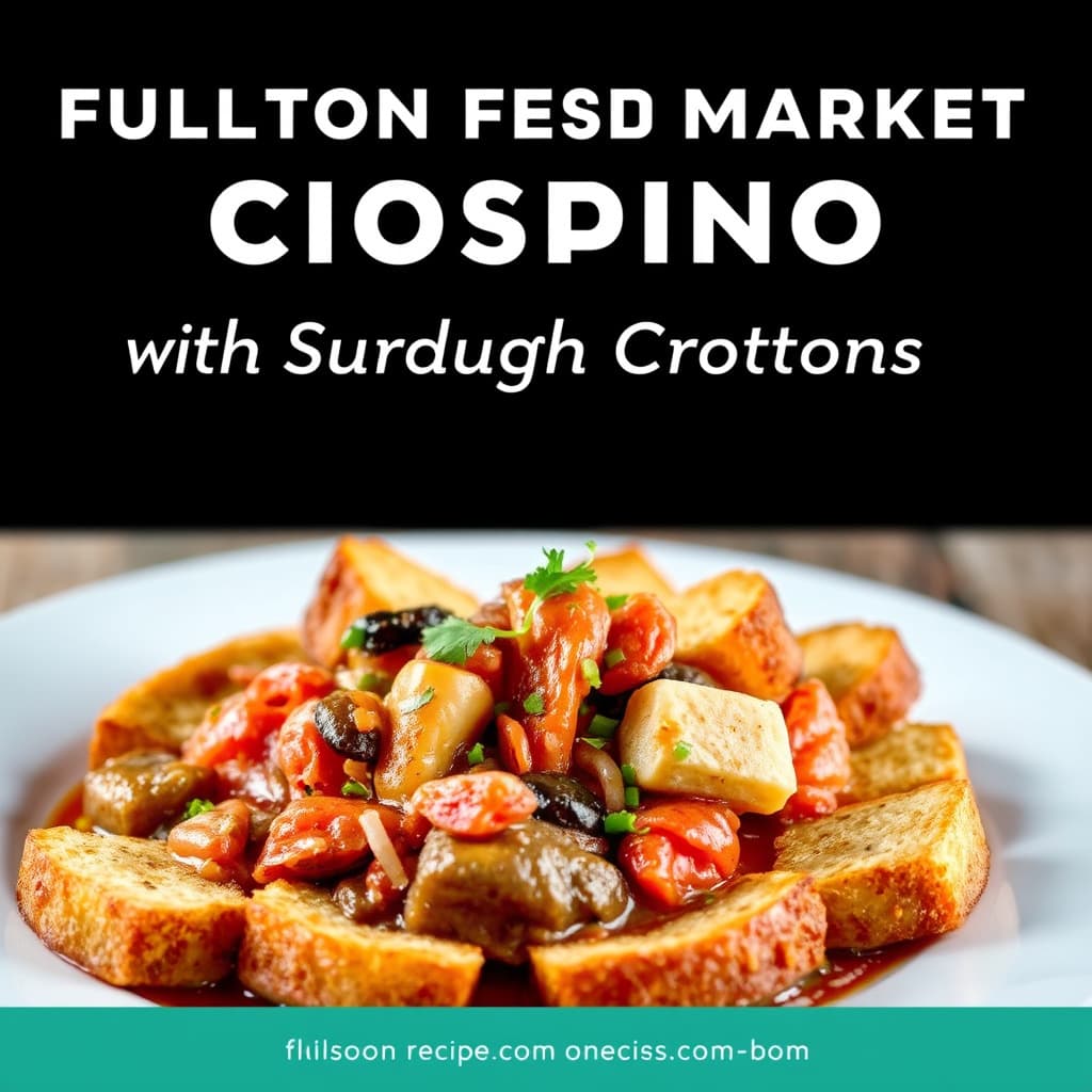 Fulton Fish Market Cioppino med surdeigscroutoner