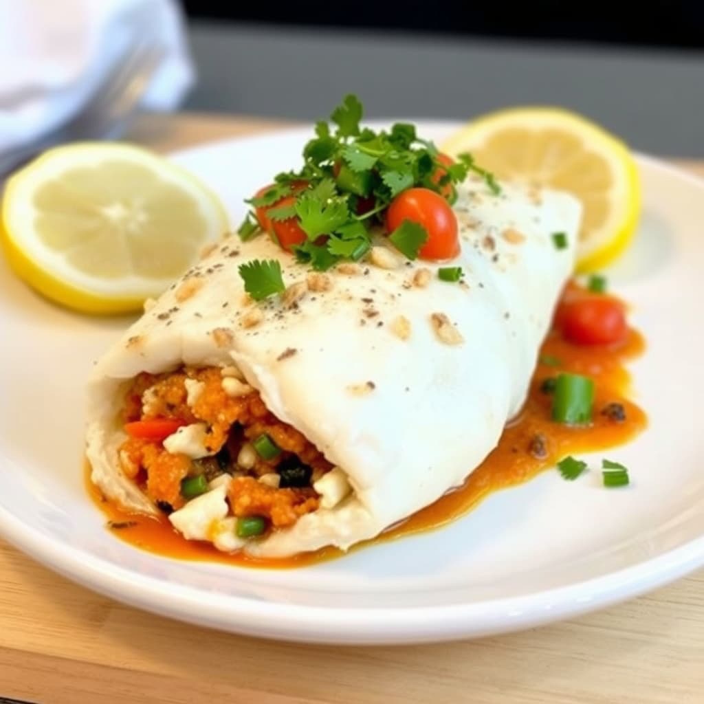 Fyllet hvitfisk: Pescado Blanco Relleno