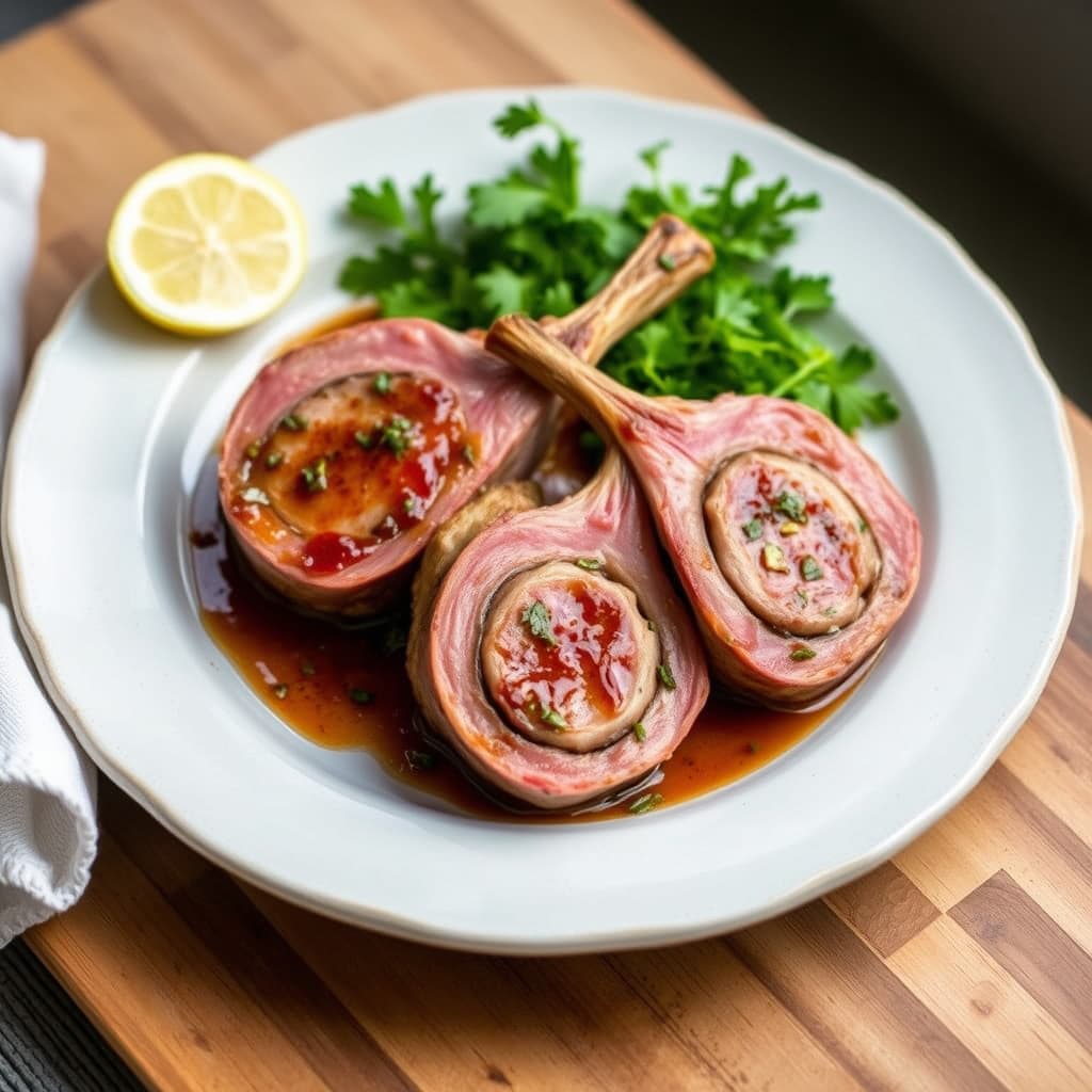 Fylte, marinerte kalvesteiker