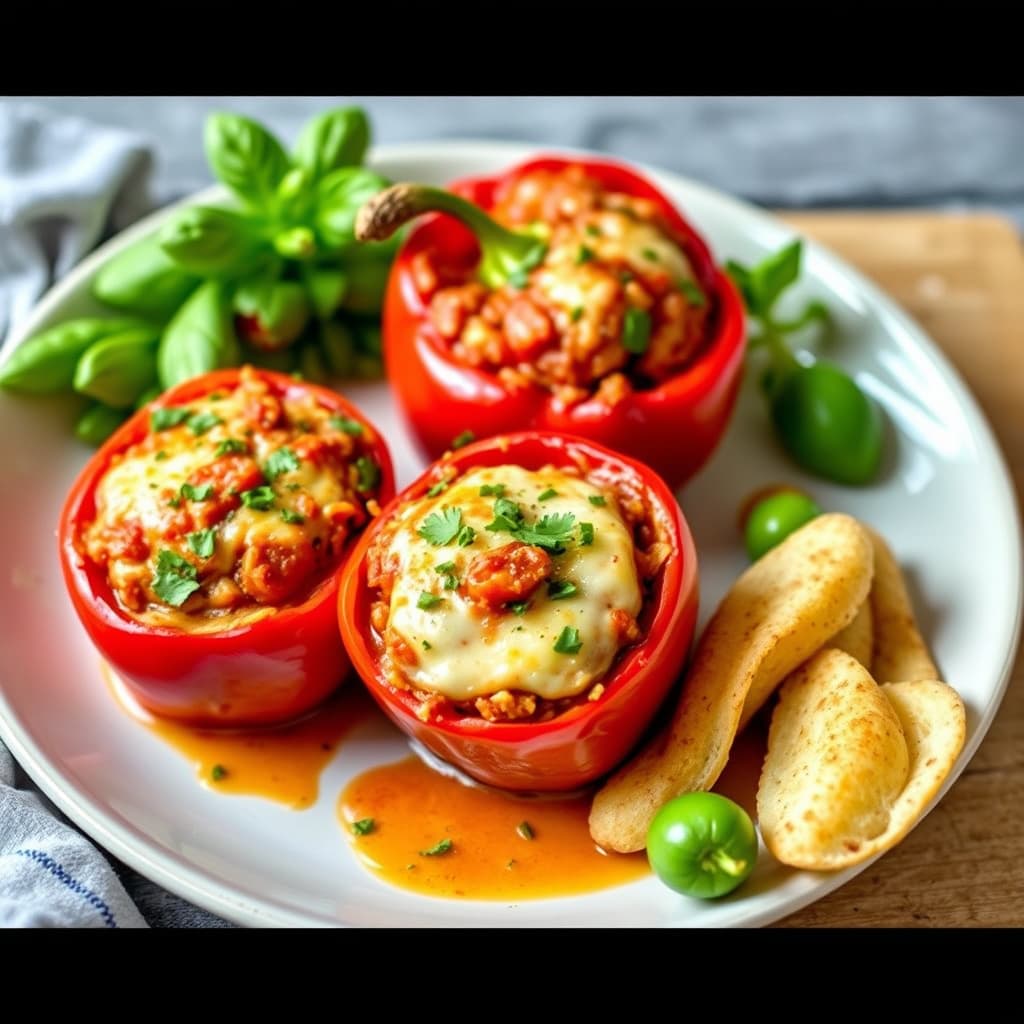 Fylte paprika på italiensk vis