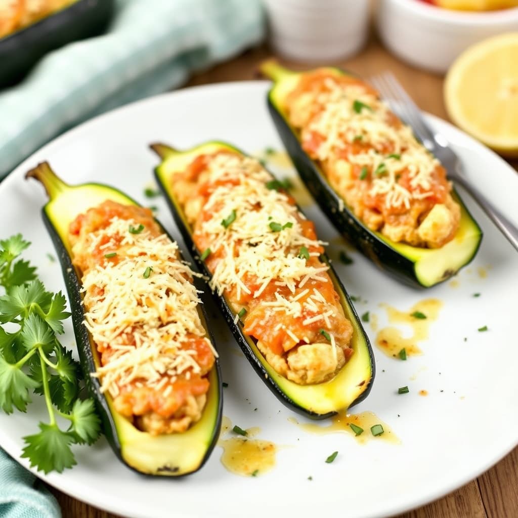 Fylte zucchini med parmesan