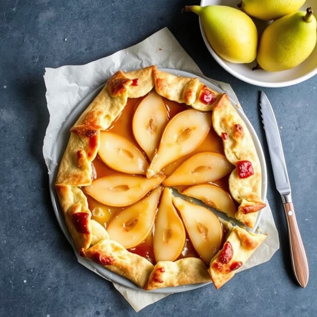 Galette med karamell og pære – kun tre ingredienser