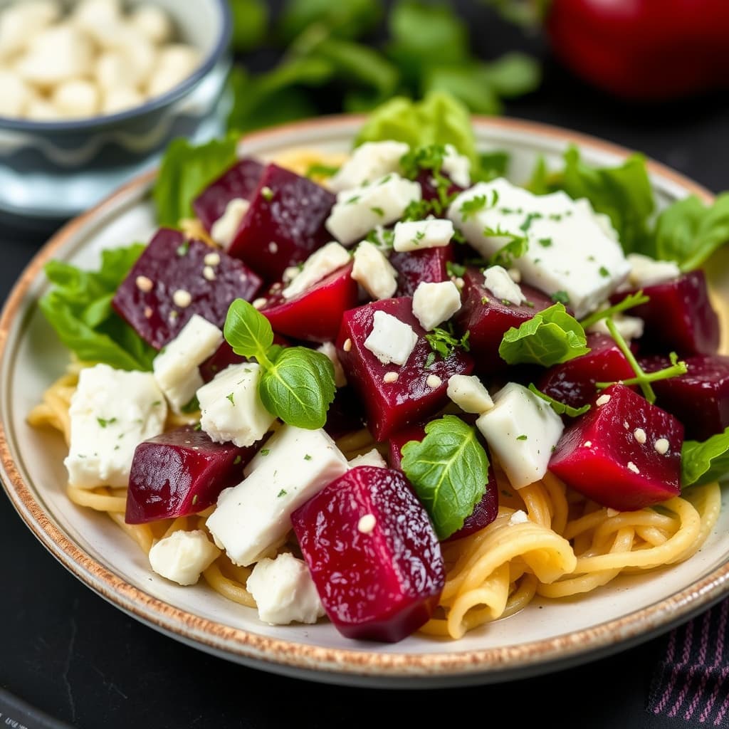 Geitost- og rødbetsalat