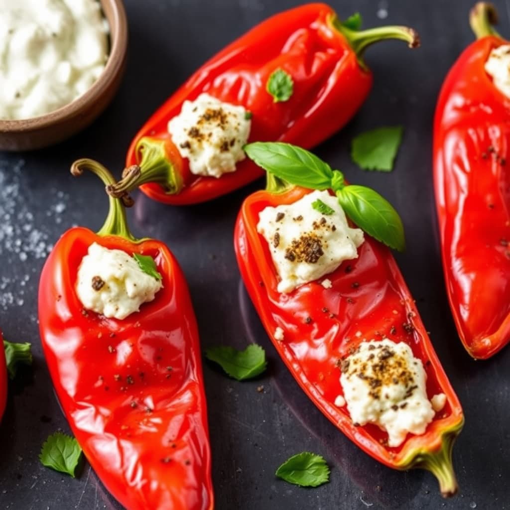 Geitostfylte peppadews