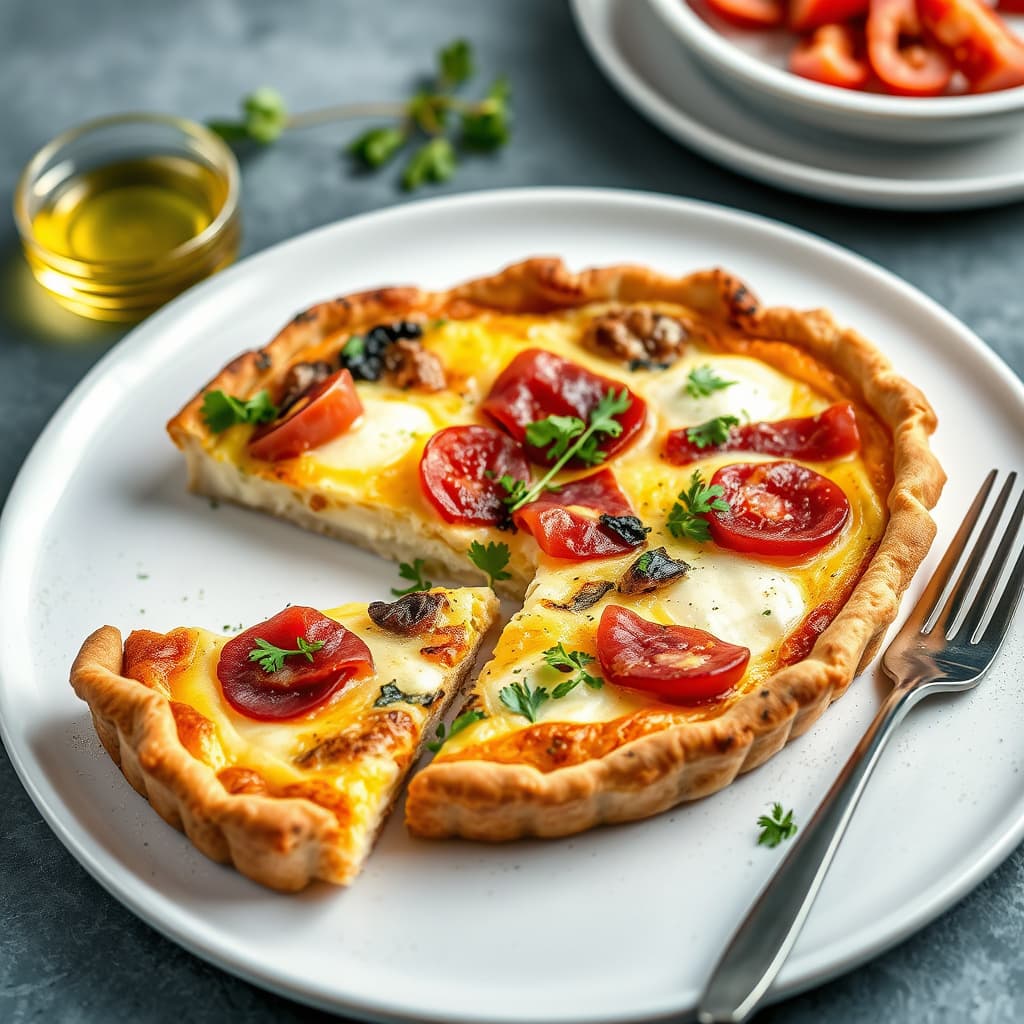 Geitostpai med prosciutto