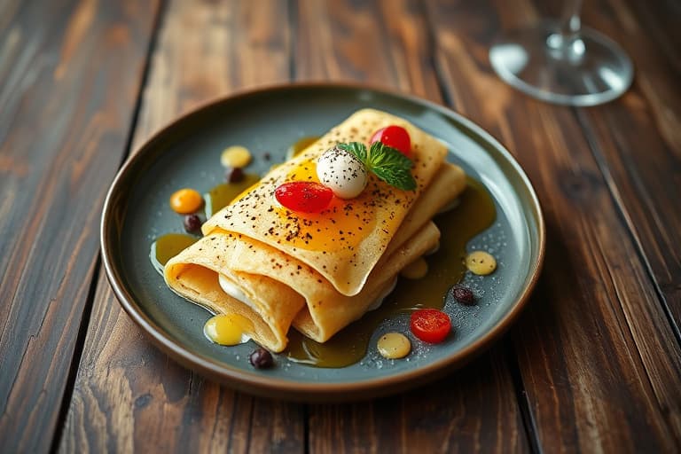Glasert gelécrêpes