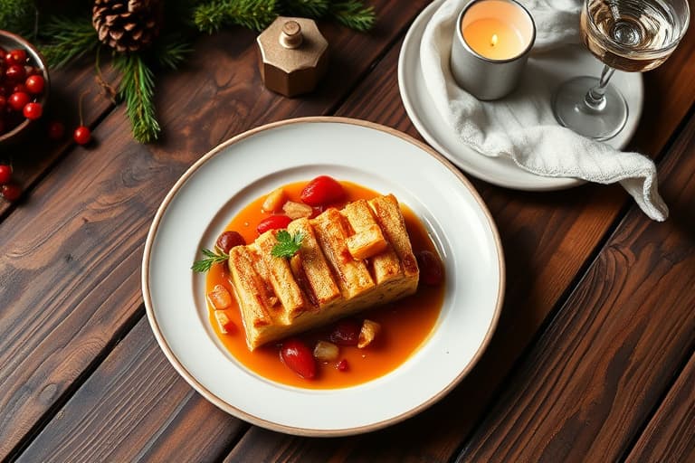 Karamell- og pekannøtt-Bûche de Noël