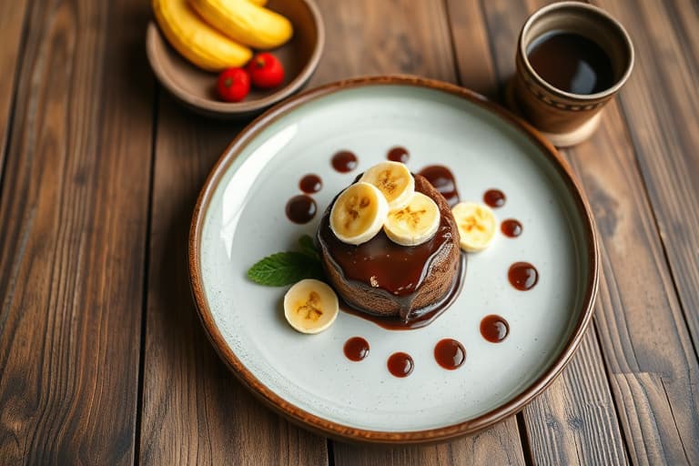 Sjokolade- og banankremtærte