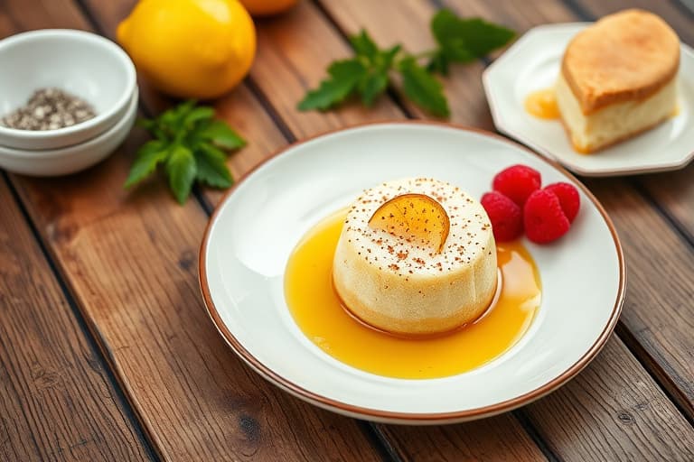 Sitron-soufflépuddingkake