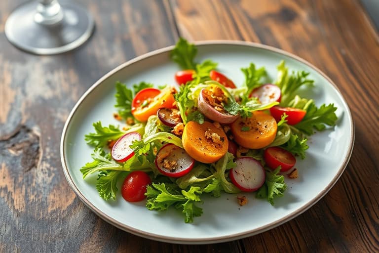 Frisée- og eplesalat