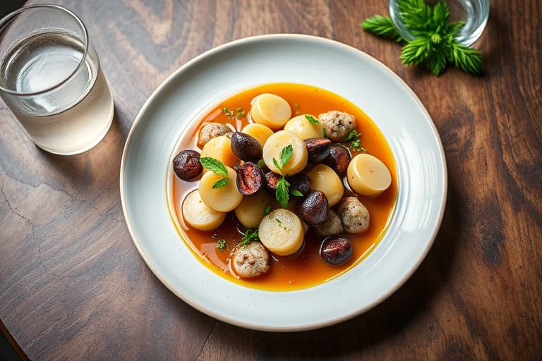 Hvit asparges og morellsauté