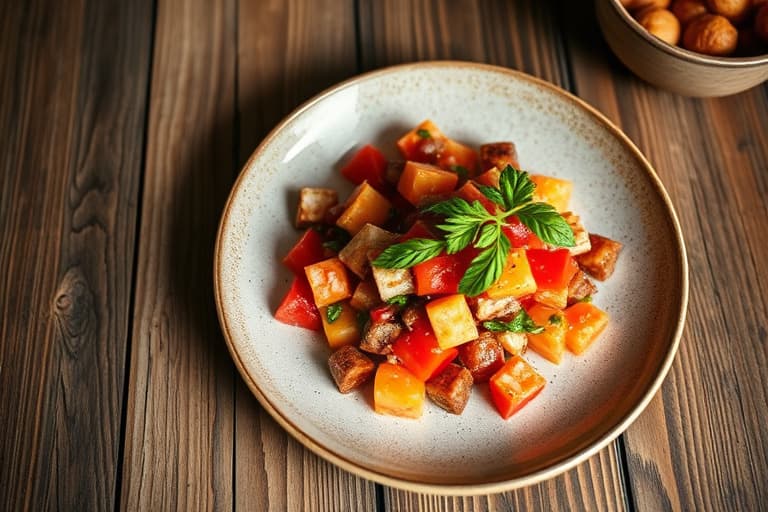 Karamellisert tomatsalat med San Simón-ost