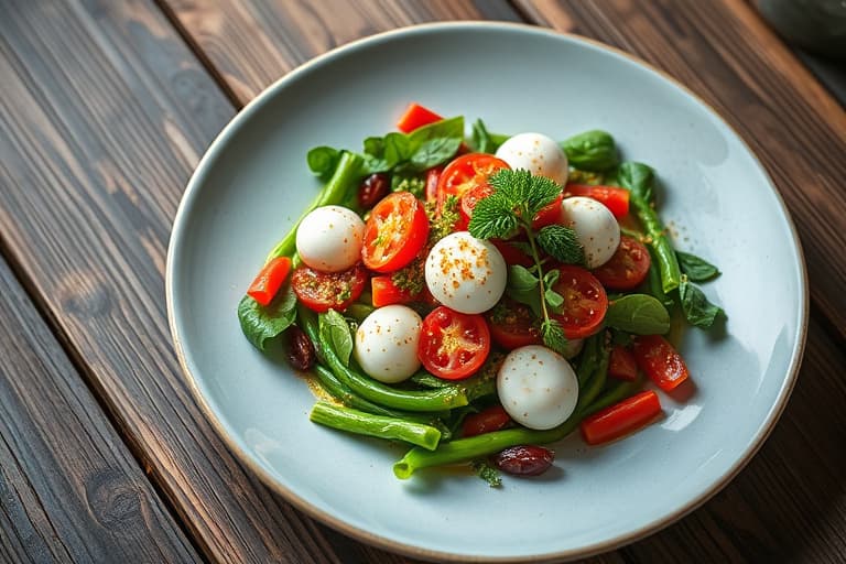 Agurksalat med buffalo mozzarella og farro