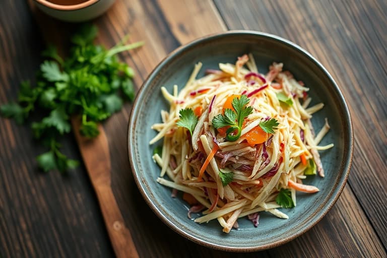 Coleslaw sør for grensen med koriander og jalapeño