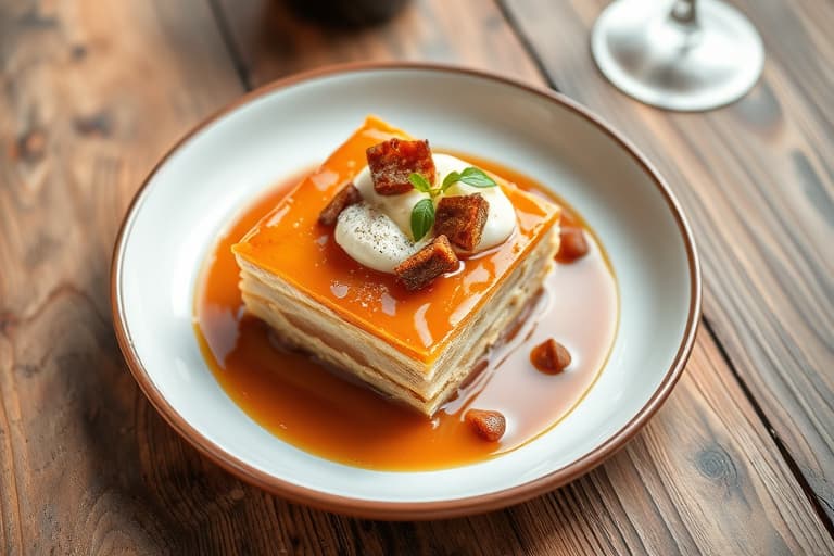 Rømmekaffe-kake med pærer og pekannøtter