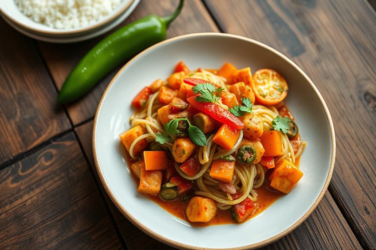 Tropisk fruktsalsa med jalapeño og paprika