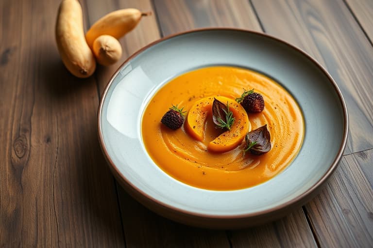 Ristet butternut squash-suppe