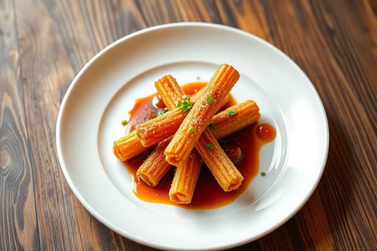 Churros fylt med rompopé