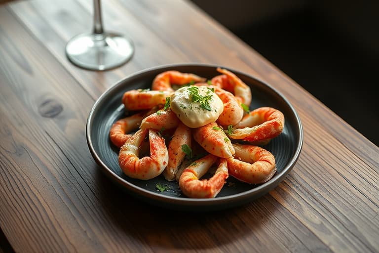 Myke skjellkrabber meunière med remoulade