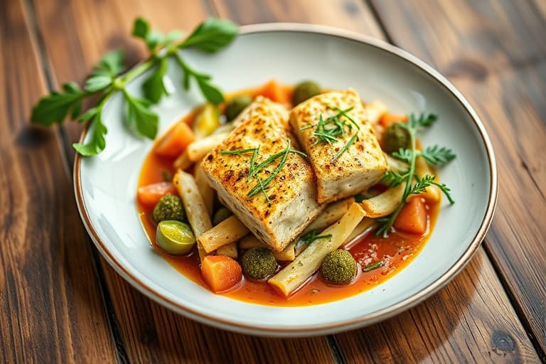 Jalapeñogratinert kylling med små brokkolibuketter