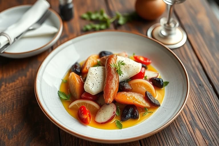 Røde, hvite og blå fruktbeger