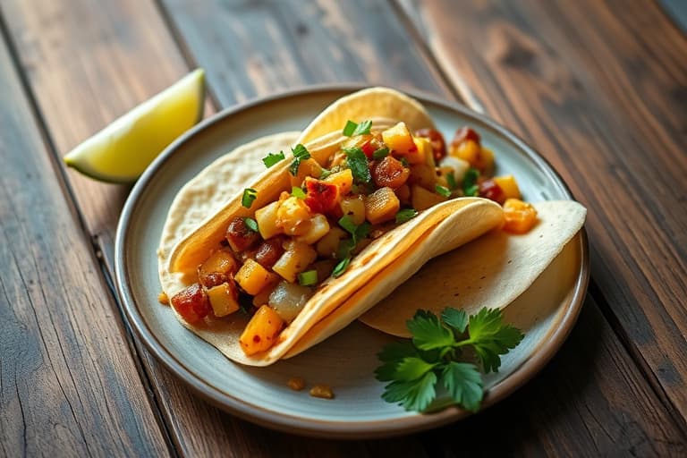 Al Pastor-tacos med ananas- og jalapeñosalsa
