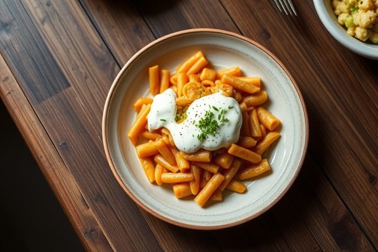 Kremet makaroni og ost på komfyren