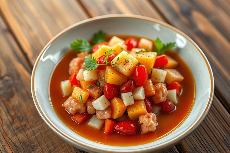 Havmus ceviche med appelsin- og Chile de Arbol-saus