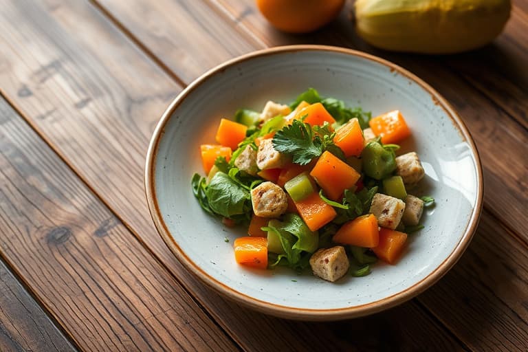 Salat med grønn papaya fra Mexico