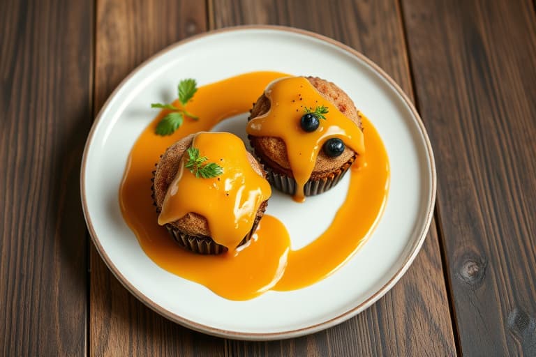 Cupcakes fylt med eplesaus