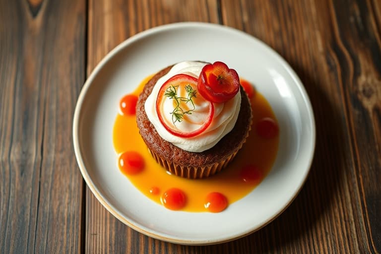 Rosa peppermynte-cupcake