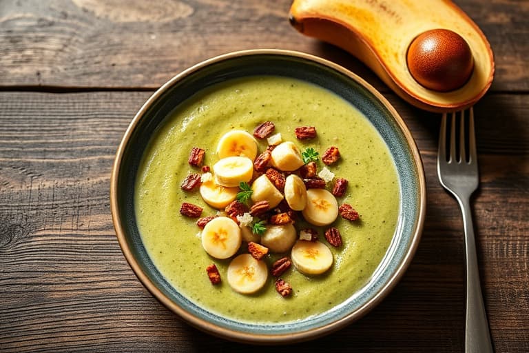 Avokado-banansmoothie med nøtter