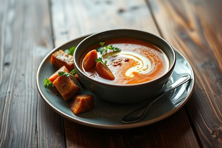 Langtidskokt fransk løksuppe