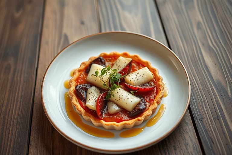 Fersk tartlett med aprikosglasur