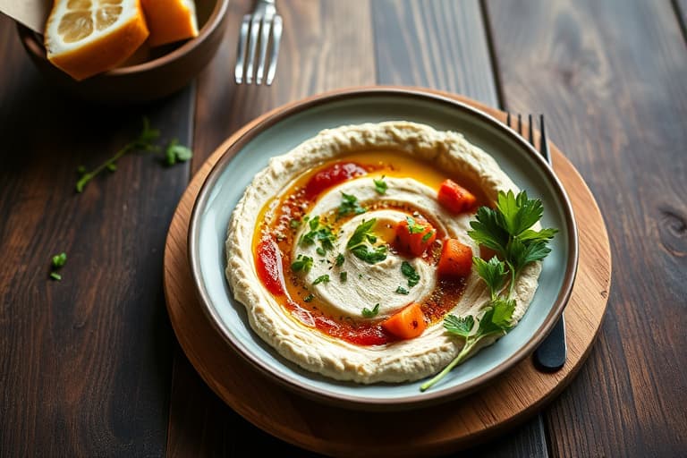 Hummus- og tapenade-smørbrødspredning