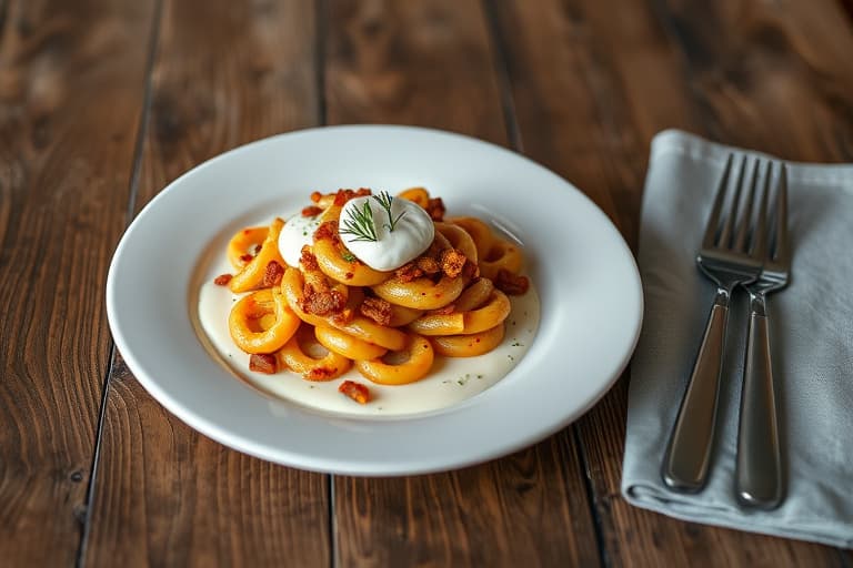En enkel, kremet vegansk makaroni og ost