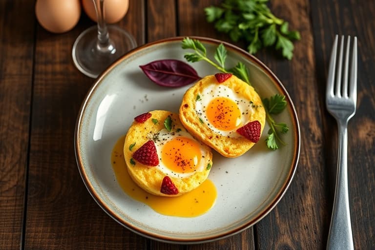 Bakte spinat- og eggehvitemuffins