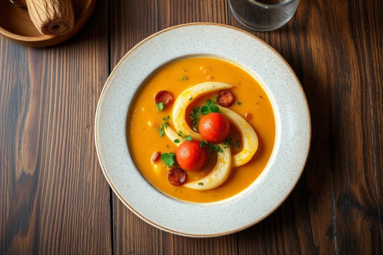 Karriristet blomkålsuppe