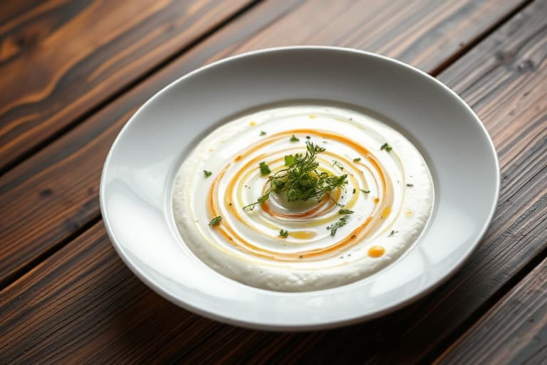 Hvitløksdipp med grønn hvitløk