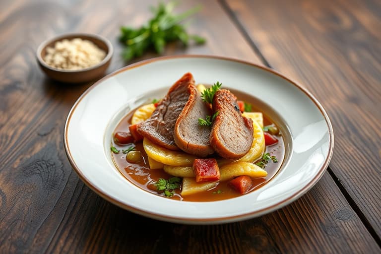 Ham, pastinakk og grønnkålssuppe