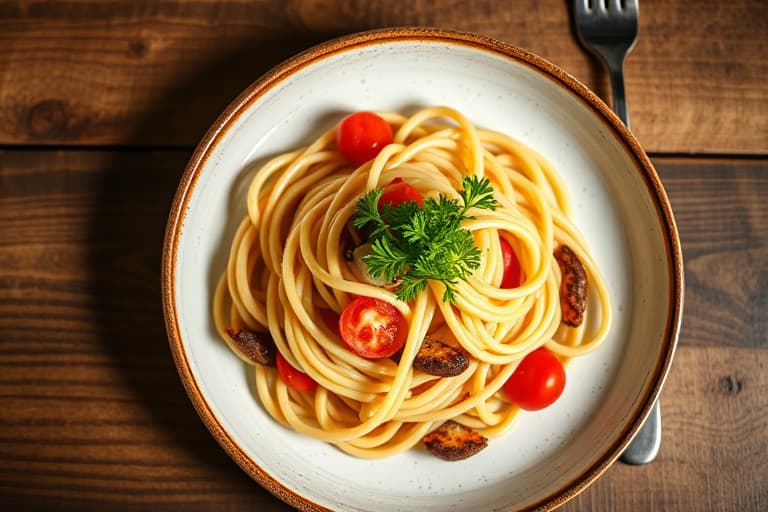 Hvitløkkylling med linguine