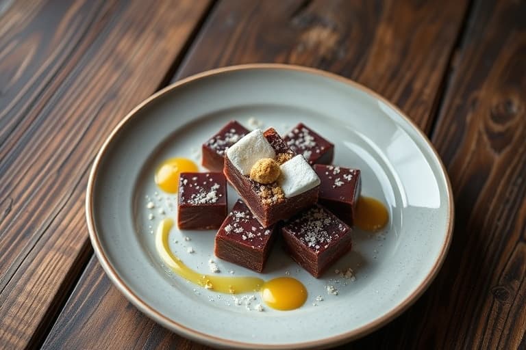 Dobbeldekk marshmallow-fudge