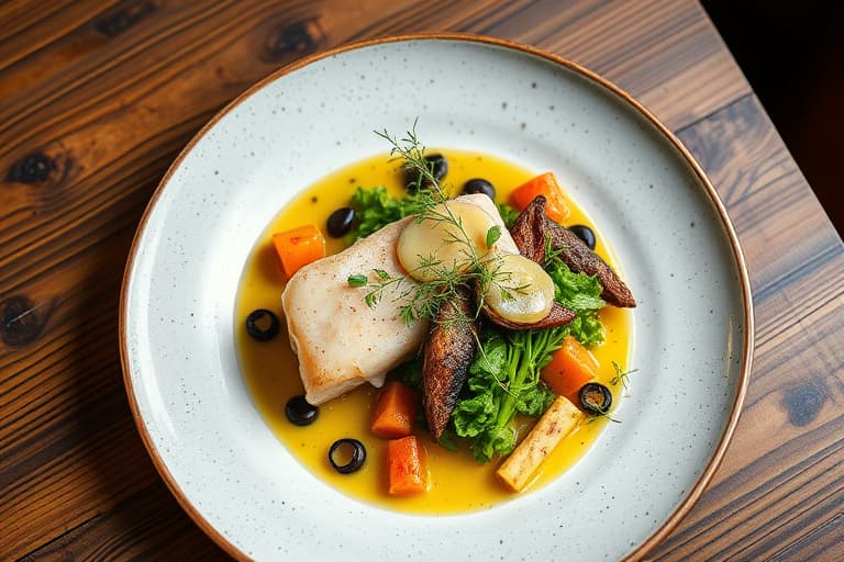 Sommergrønnsaker og jordbær med valmuefrødressing