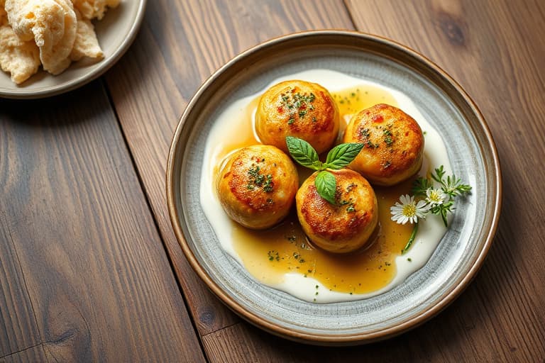 Mediterranske lammekjøttboller i brød med yoghurtsaus