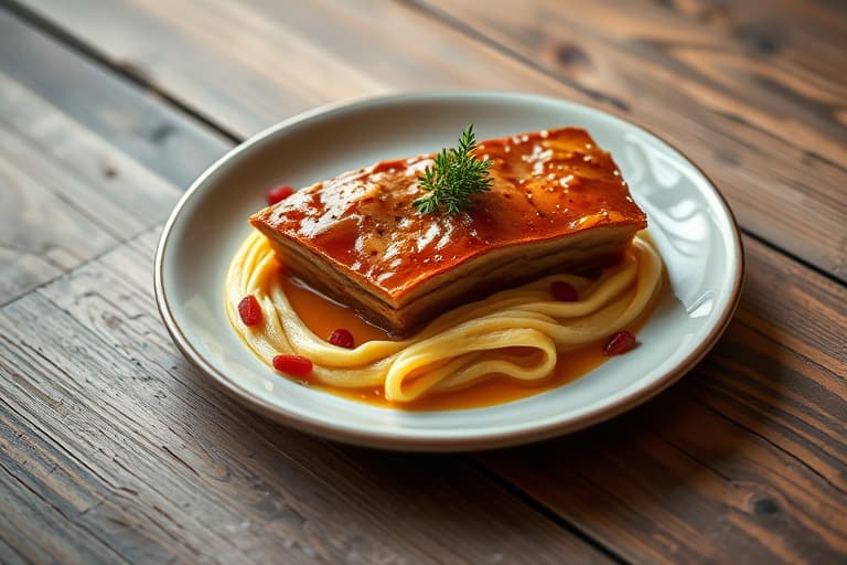 Langtidskokt fersken opp-ned kake