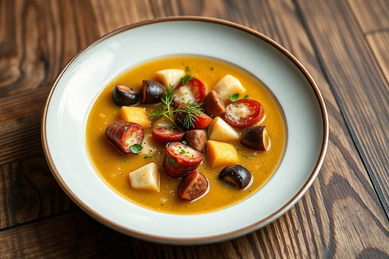 Spinat- og hvitbønnesuppe