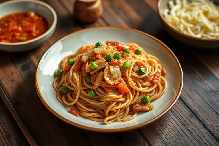 Hong Kong-stil kylling Chow Mein