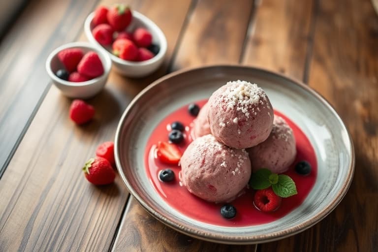 Raspberry-kokos-smoothiebolle